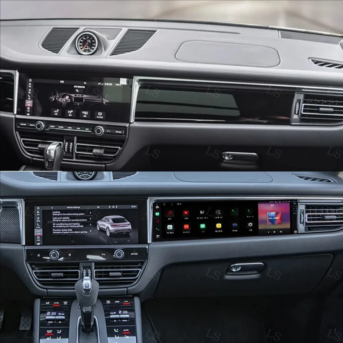 Update Android 13.0 For Porsche Macan 2018-2025 QLED Touch Screen CarPlay Car Radio Multimedia Player GPS Navigation Passenger 1