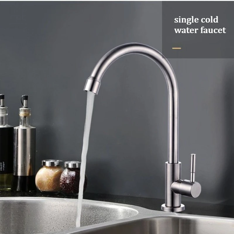 

304 stainless steel faucet, hot and cold rotatable faucet, kitchen sink tap