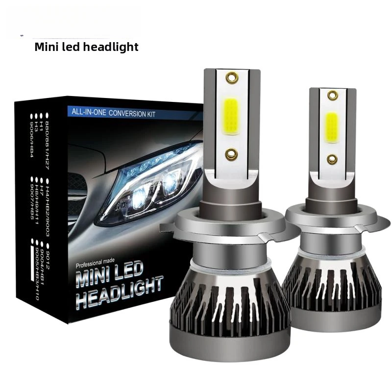 Car LED Headlight Mini Fanless Integrated H4 Super Bright Front Headlight H11 H7 LED Fog Light