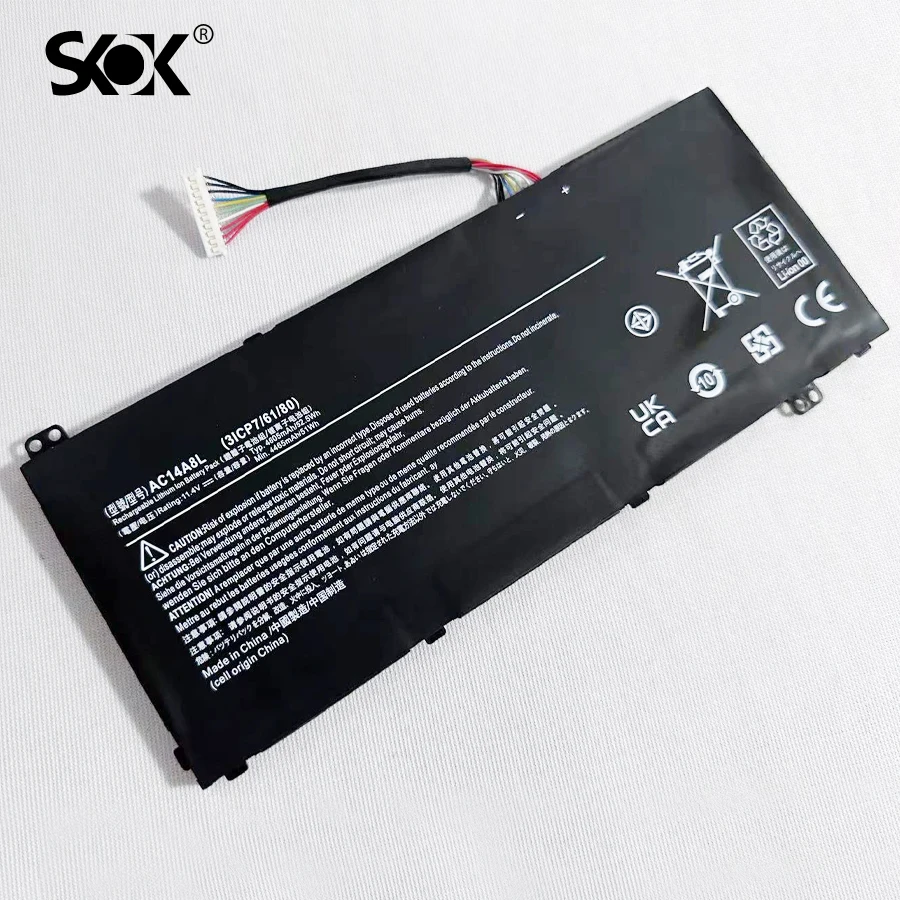 AC14A8L Laptop Battery Replace for ACER V15 Nitro Aspire VN7-571 VN7-591 VN7-571G VN7-791G VN7-591G-77A9 VN7-791 Series AC14A8L