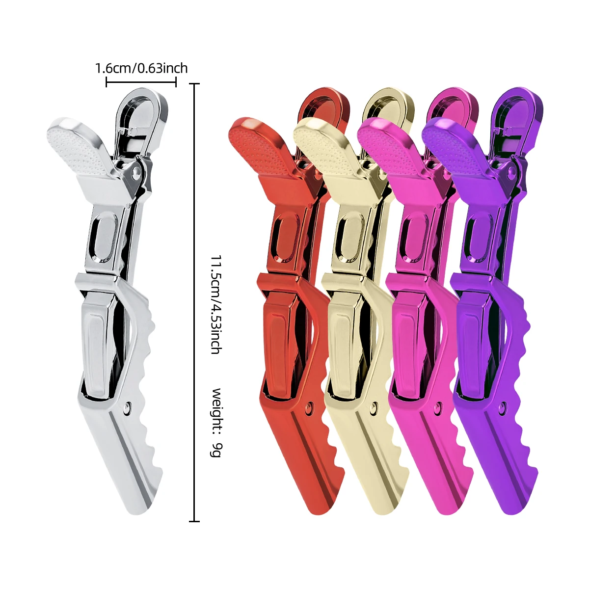 6pcs/Lot Alligator Hair Clips Hairdressing Clamps Claw Section Styling Tools for Barber Salon Hairpin Accessories