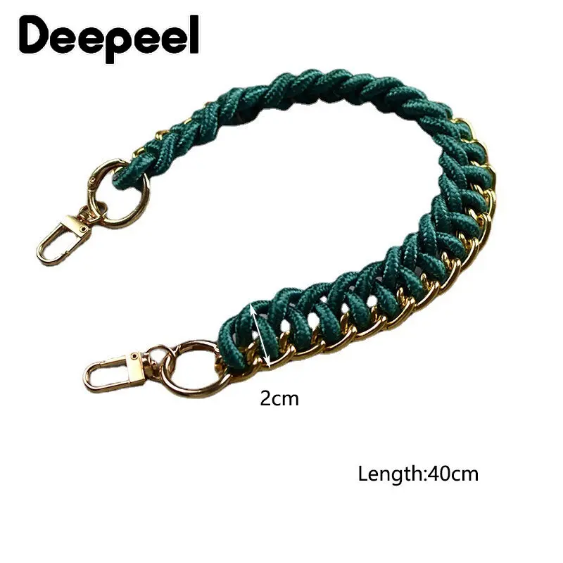 1Pc Deepeel 2*40cm Colored Women\'s Woven Bag Strap Metal Buckle Chain Purse Handbag Shoulder Straps DIY Bags Accessories