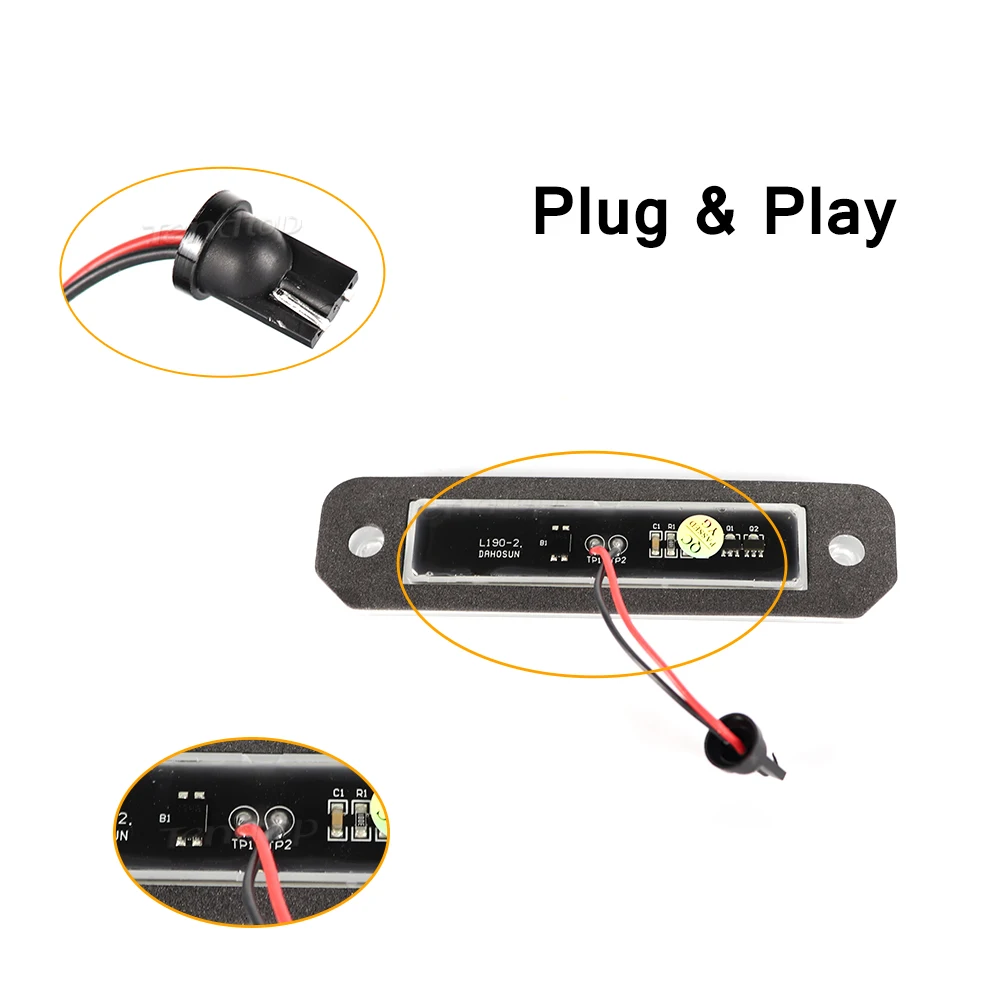 2 Pcs LED Car License Plate Light Highlight Lamp Auto Accessories  For Honda  Civic Coupe EJ EK EM EK9 EK4 Hatchback