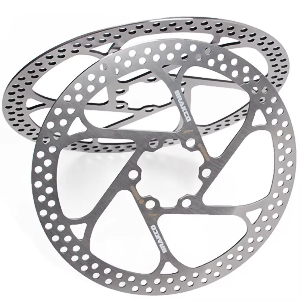 BRAKCO Road Mountain Bike Disc Rotor DR-15 Safety Round Edge Rotor Cycling Centerline 140mm 160mm 180mm203mm Bicycle Accessories