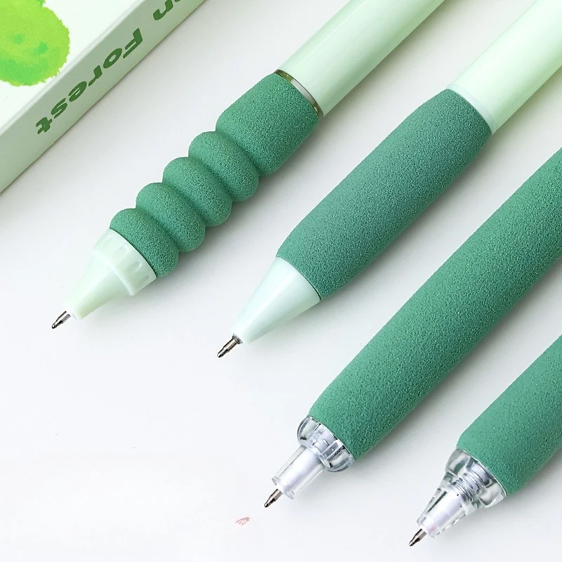 4 Pack Click Gel Pen Set with ST Tip Soft Grip Quick-Drying Ink Smooth Writing Pen Simplicity Aesthetic Gradient Color Pens