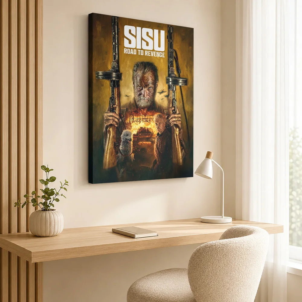 Sisu Road to Revenge Movie Canvas Poster Personalized Photo Vintage Movie Canvas Wall Art for Home Theater Decor Ready to Hang