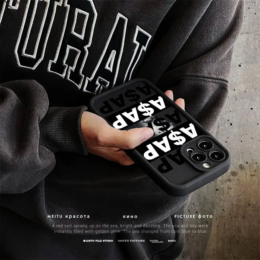 مغني الراب A-Asap R-Rocky جراب هاتف سيليكون آيفون 17 الهواء 17 16 15 14 13 12 11 زائد برو ماكس غطاء ناعم مقاوم للصدمات