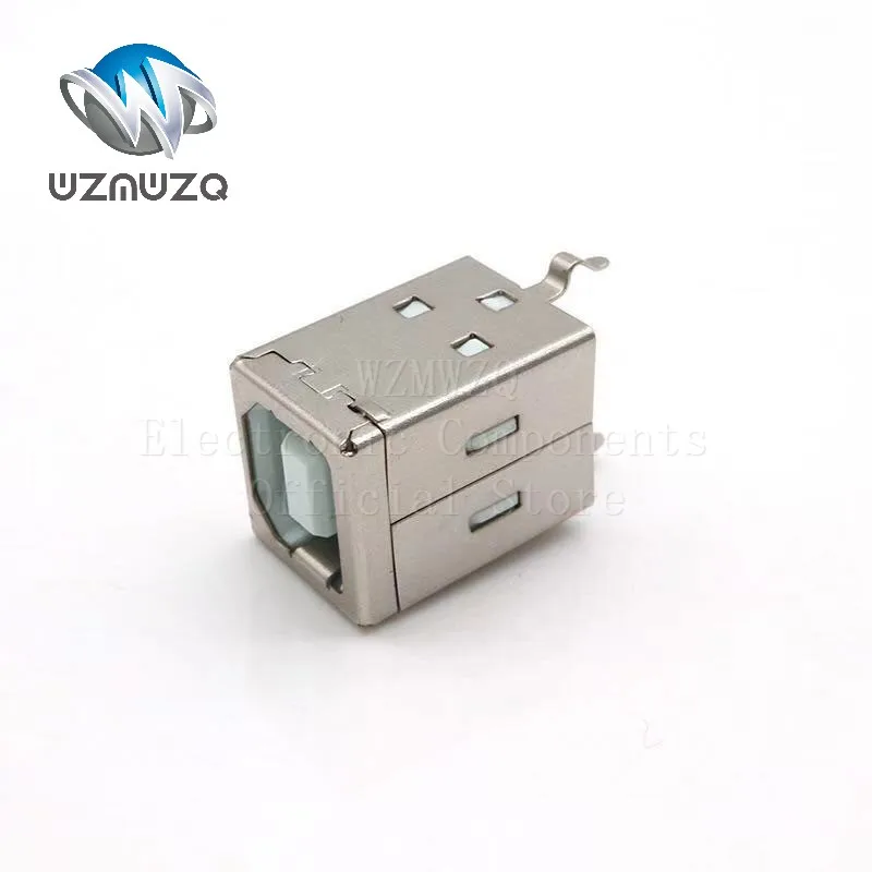 10PCS Square USB socket usb B Type Female 180° 90° degree PCB welding parent Connector For Printer Data Data transmission socket