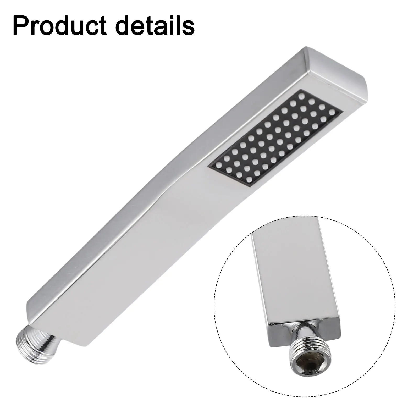 

1 шт. ручная душевая лейка из нержавеющей стали 304, квадратная, с функцией повышения давления и экономии воды, для ванной комнаты