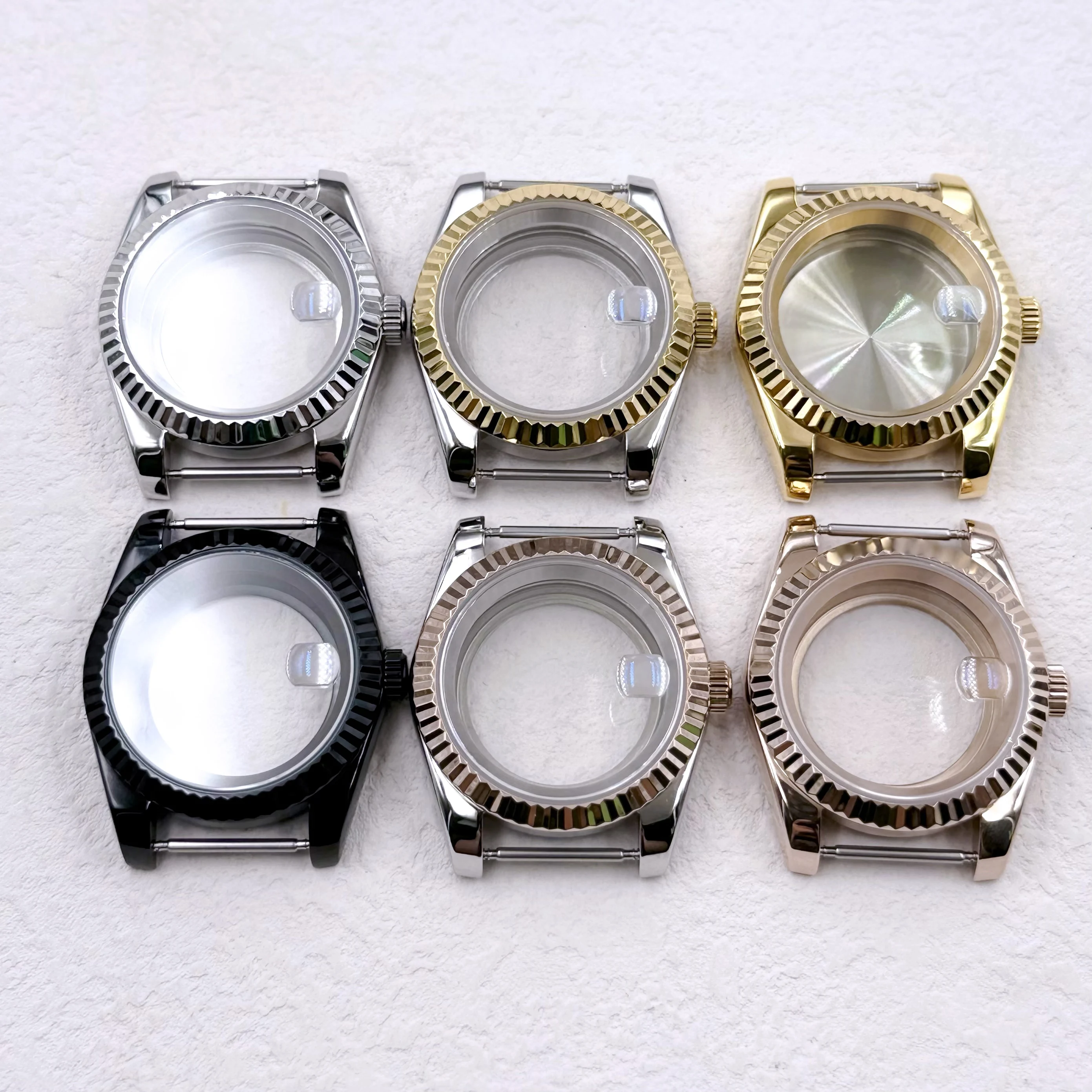

NH35 39MM Silver Rose Gold Black Case 28.5MM Dial FIT NH35 NH36 Sapphire Glass transparent base Movement Watch Accessories