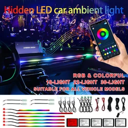 30in1 Symphony Car Ambient Light RGB 128 Color Universal Car Interior led strip acrylic Backlight Guide Symphony Atmosphere lamp
