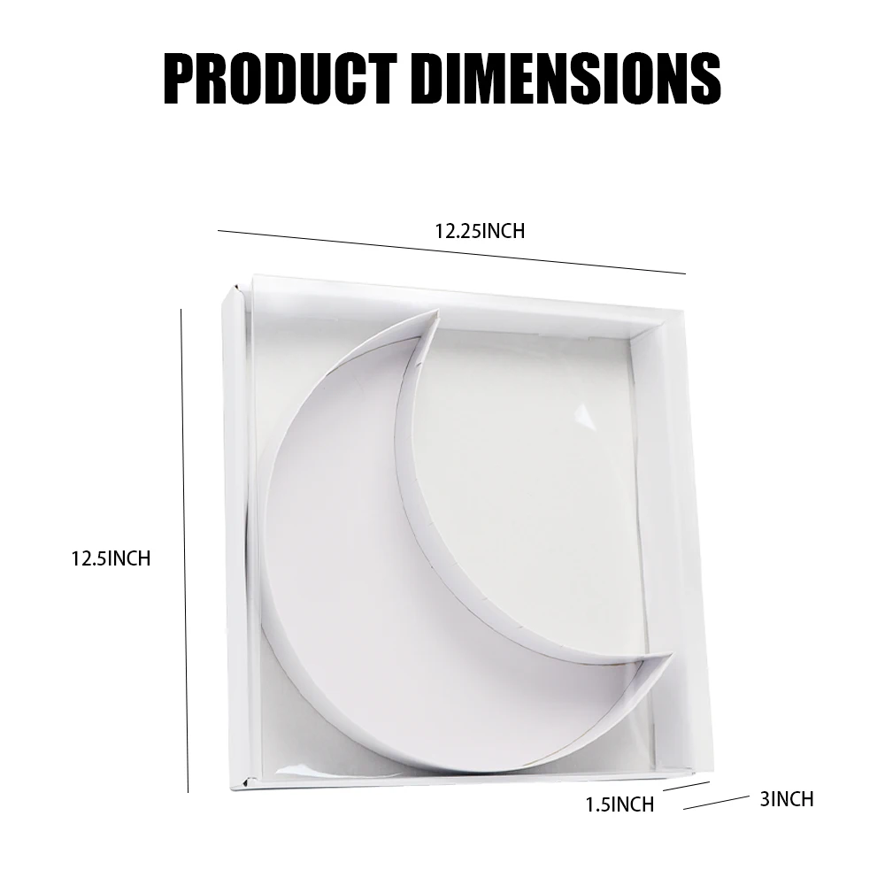 12inch Fasting Mosque Charcuterie EID Ramadan Moon Shaped Paper Box for Food Packaging