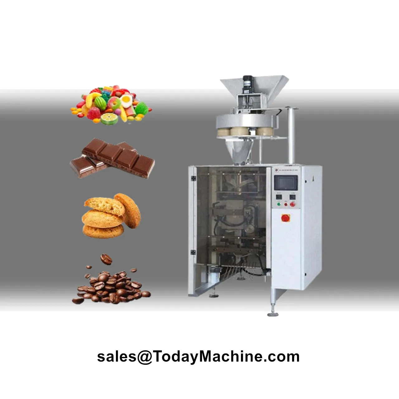 Vertical Form Fill Seal Packaging Machine Pillow Bagger with Linear Weigher for Granule Coffee Tea Spice