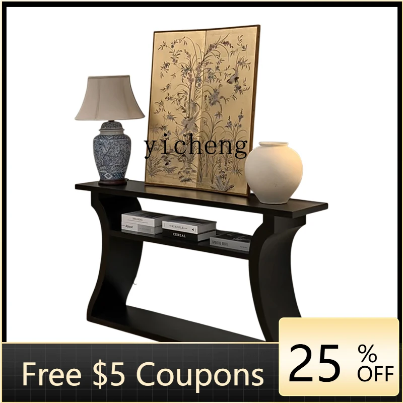 

YFY solid wood entrance cabinet medieval simple entrance table living room entrance table modern sofa side table foyer cabinet
