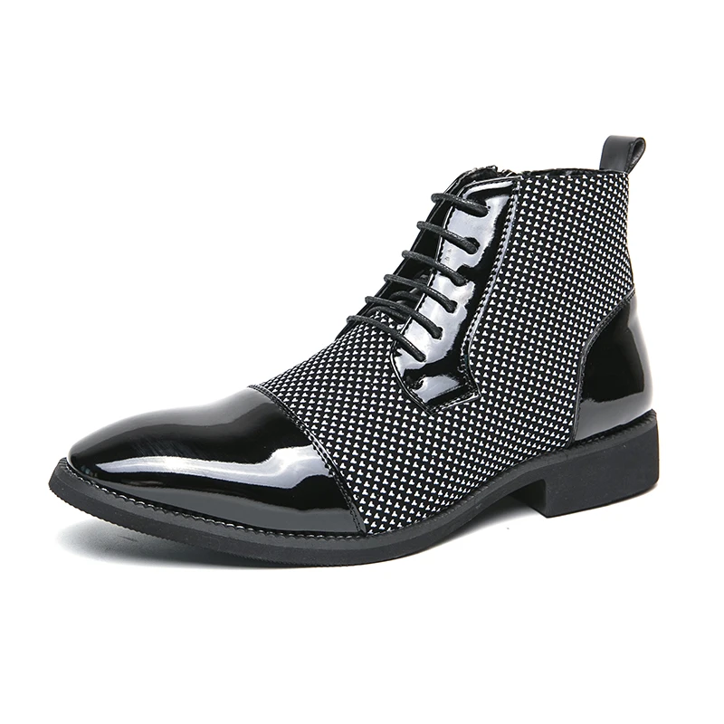 

Hot Selling Men's Wedding Pointed Shoes Europe America Luxurious New Men's Business Dress Shoes Trendy Winter Chelsea Boots