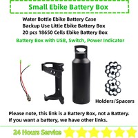 Backup Battery use Water Bottle Dolphin Light and Small Ebike Battery Box 36V Li-ion E-bike Battery Case 20 pcs 18650 Cells Box