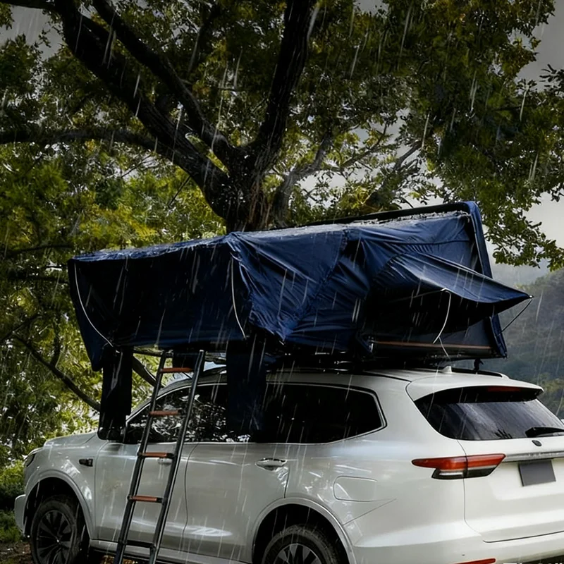 

Автоматическая палатка на крышу внедорожника из алюминиевого сплава с тканью Оксфорд, всесезонная водонепроницаемая, с жестким верхом, складная автомобильная палатка