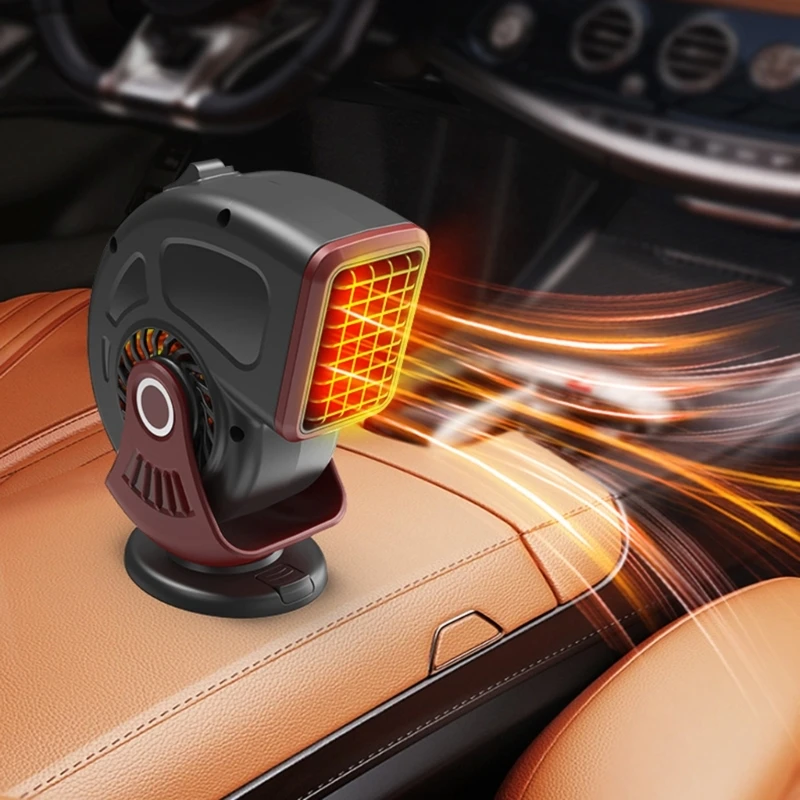 

Portable 12V Car Heater Cigarette Windshield Defroster & Defogger 2 in 1 Fast Heating/Cooling Heater Demister