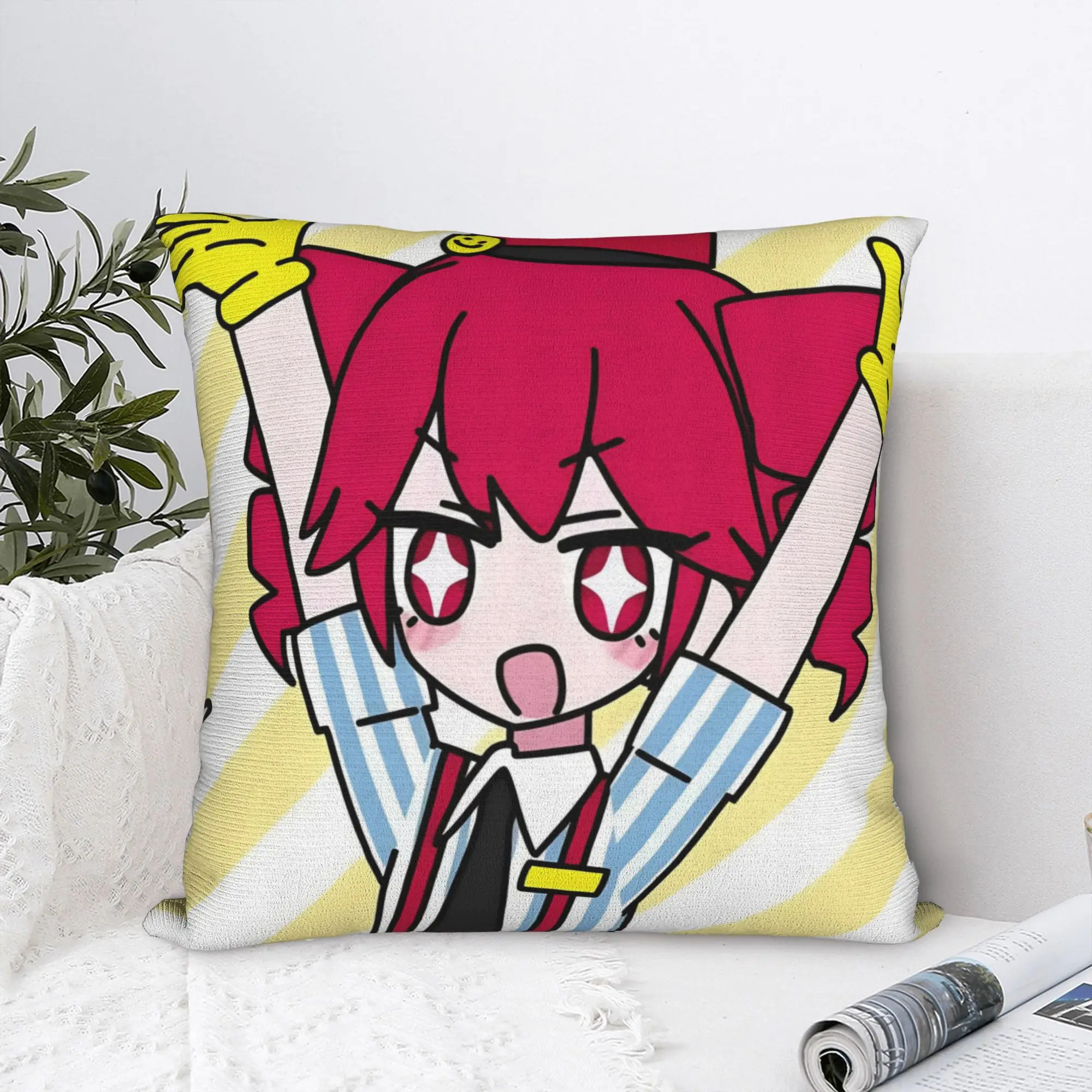 Mesmerizer Kasane Teto – taies d'oreiller carrées, housses de coussin, housse de coussin décorative pour chanteuse virtuelle, pour la maison, 40x40cm