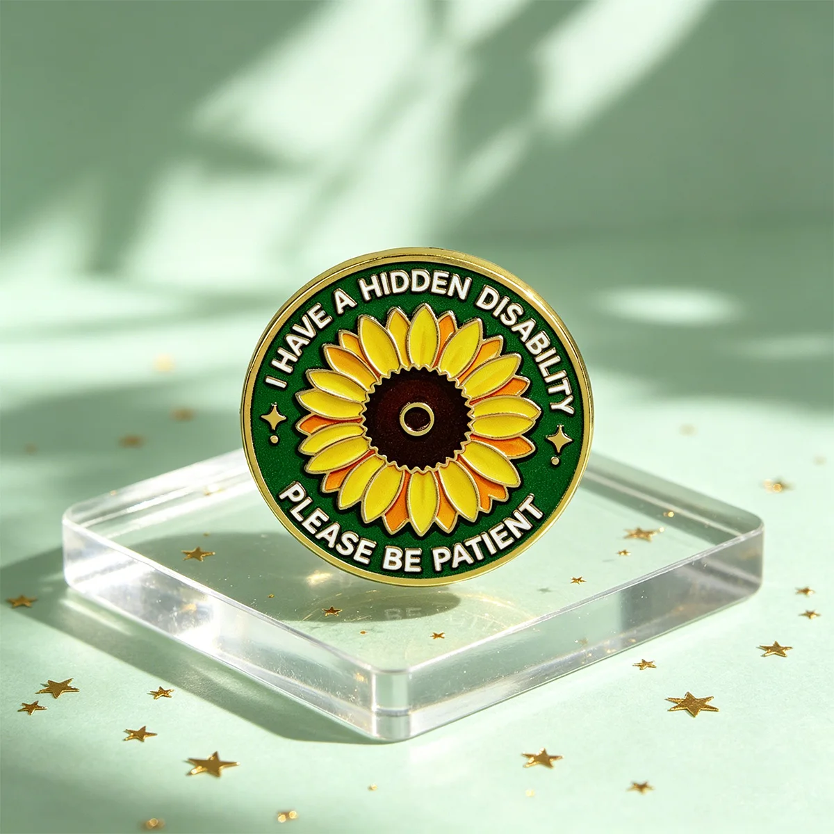 I HAVE A HIDDEN DISABILITY Enamel Pin Sunflower Brooch Lapel Pins Badge on Backpack Clothing Accessories Fashion Jewelry Gifts view 4