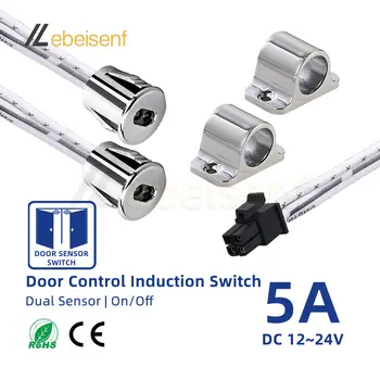 Dvoudveřový rozvaděčový LED světelný senzorový spínač 12V 24V 5A 3pinový centralizovaný řídicí port pro nízkonapěťová svítidla 10 nejlepší prodej spínač osvětlení dveří skříňky - №7