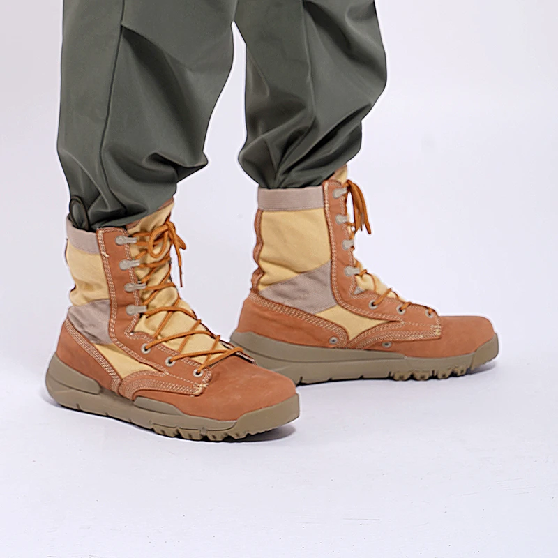 KOWM Botas tácticas impermeables piel de vaca para hombre - imagen 2