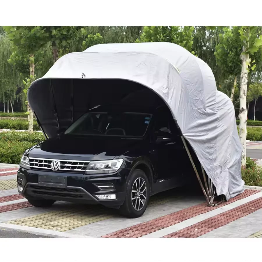 

Iron Galvanized Easy Use Garage Outdoor Carport Canopy Folding Car Cover Foldable Tent for Car Easy Setup Lightweight Shelter