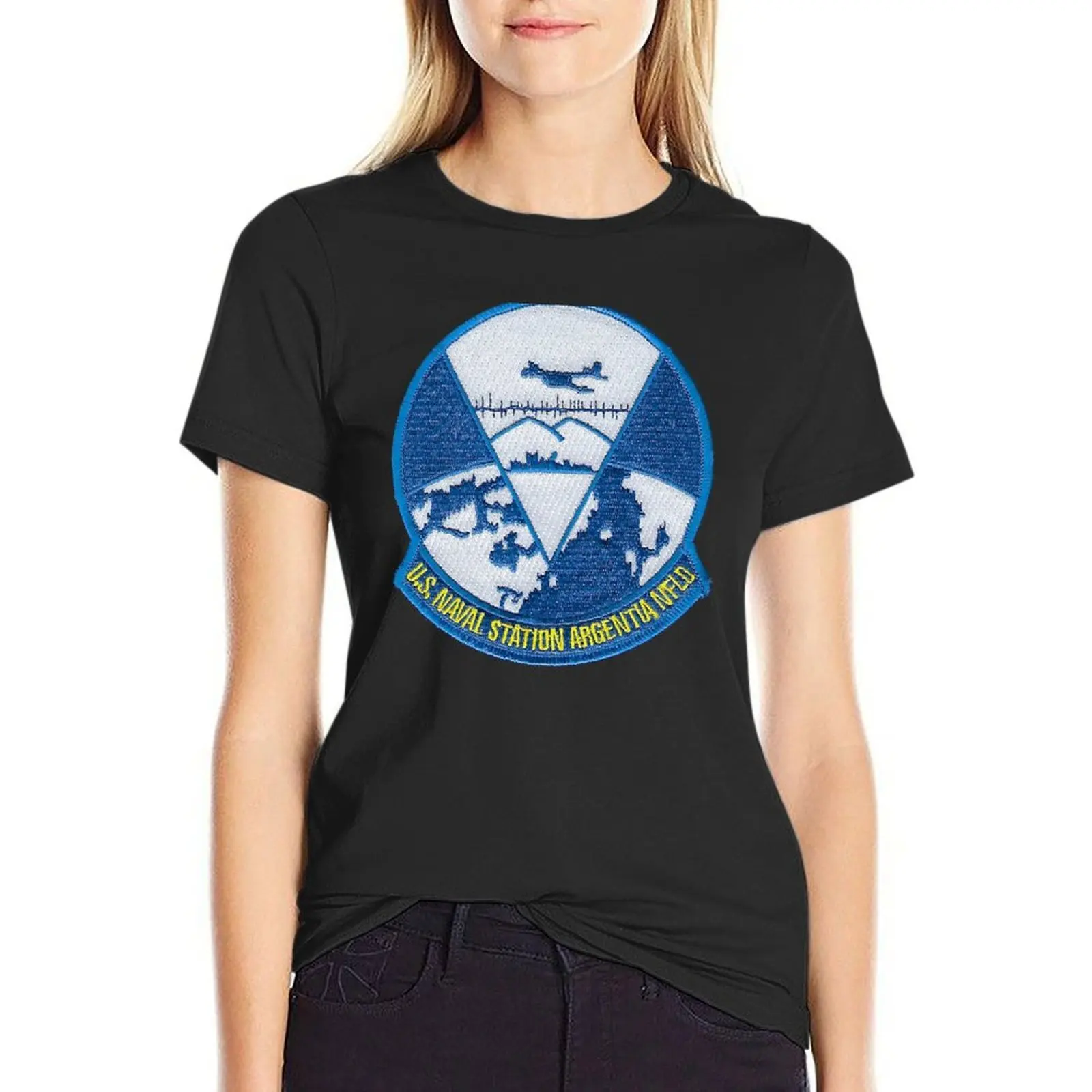 

NAVAL STATION, ARGENTIA, NEWFOUNDLAND T-Shirt Short sleeve tee cute clothes plus size tops workout shirts for Women loose fit