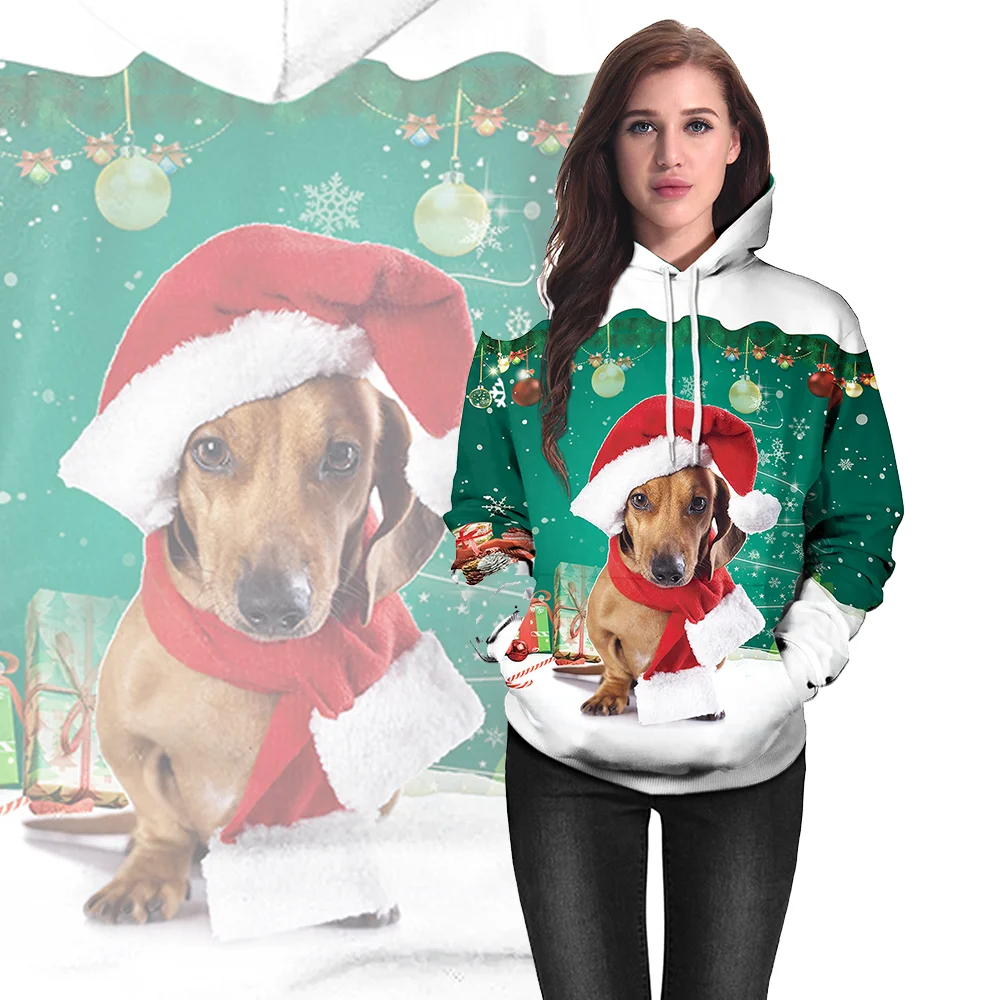

Christmas Hoodies for Men Sweatshirt 3D Printed Couple Streetwear Full Sleeve Hooded Pullover Pocket Coat Male Clothing Autumn