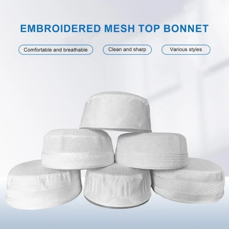 

Unique Ethnic Muslims Men Prayer Hat Traditional Islamic Kufi Hat for Prayer