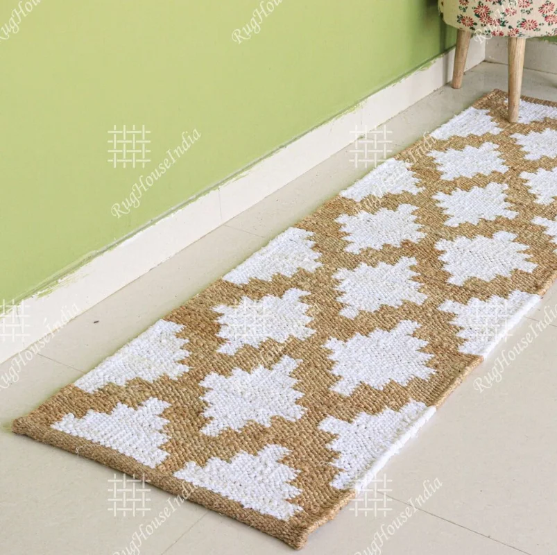 

Natural Jute Rug Fiber Hemp Area Big Carpet Hemp White Beige Jute Cotton Rotary Carpet Yoga Mat Living Room Decoration Bedroom