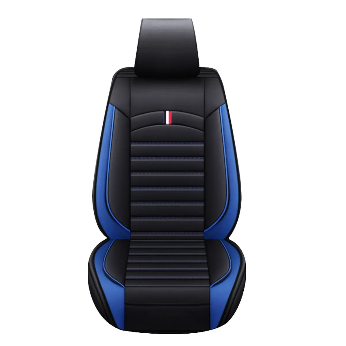 1/2 stuks universele autostoelhoes PU lederen voorstoelhoezen rugleuning stoelkussen lederen beschermer auto-interieur rood / blauw