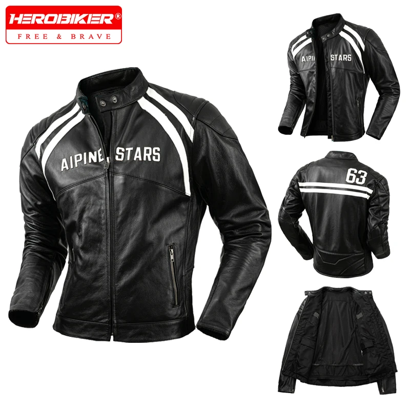 

Мотоциклетная куртка, мужская кожаная куртка, внедорожная мотоциклетная куртка с защитой от падения, весенне-осенняя ветрозащитная кожаная куртка для верховой езды