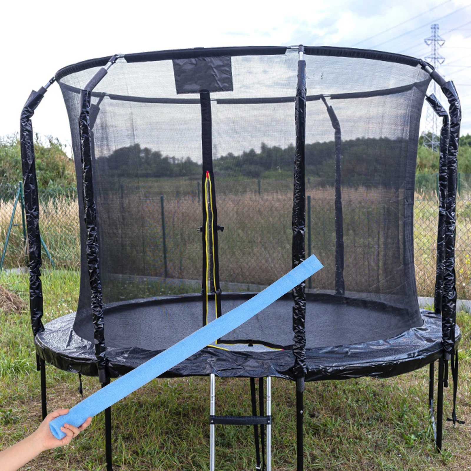 

6pcs 88Cm Trampoline Pole Foam Wraps Sponge Tube Accessories Trampoline Foam Padding Pole Covers For Safety Protection Fitness