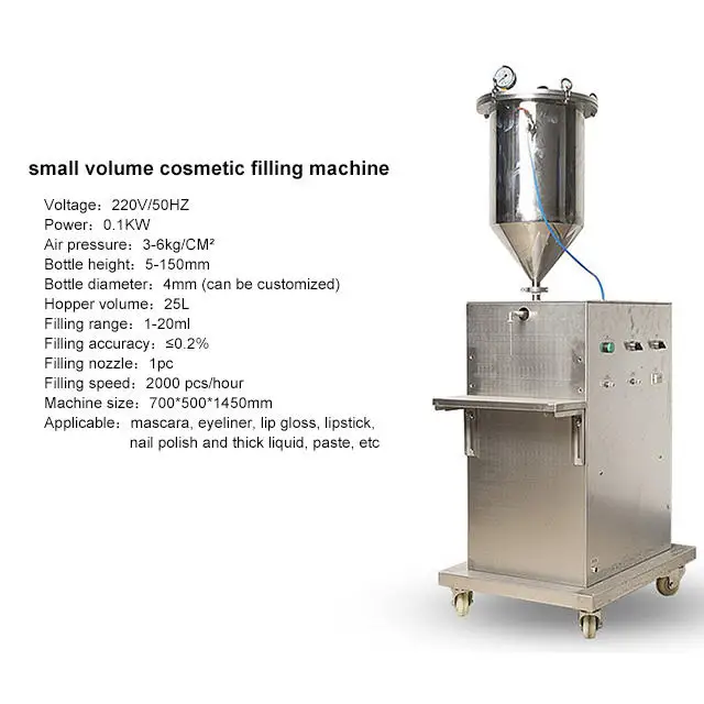 Semi Auto Make up Products Filling Machine Eyeliner Nail Polish Foundation Concealer Lipstick Viscous Cosmetic Filling Machine