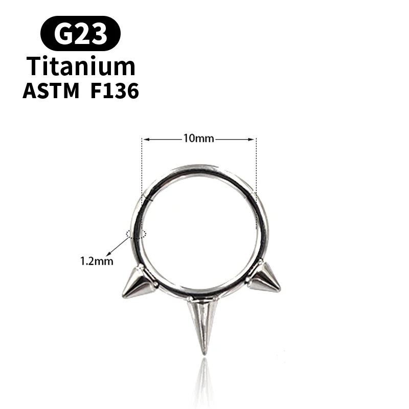 G23 Titanium Hoop Earrings Tiny Rings Cartilage Small Helix Piercing Conch Earlobe Tragus Circle Men Nose Ring Hoops