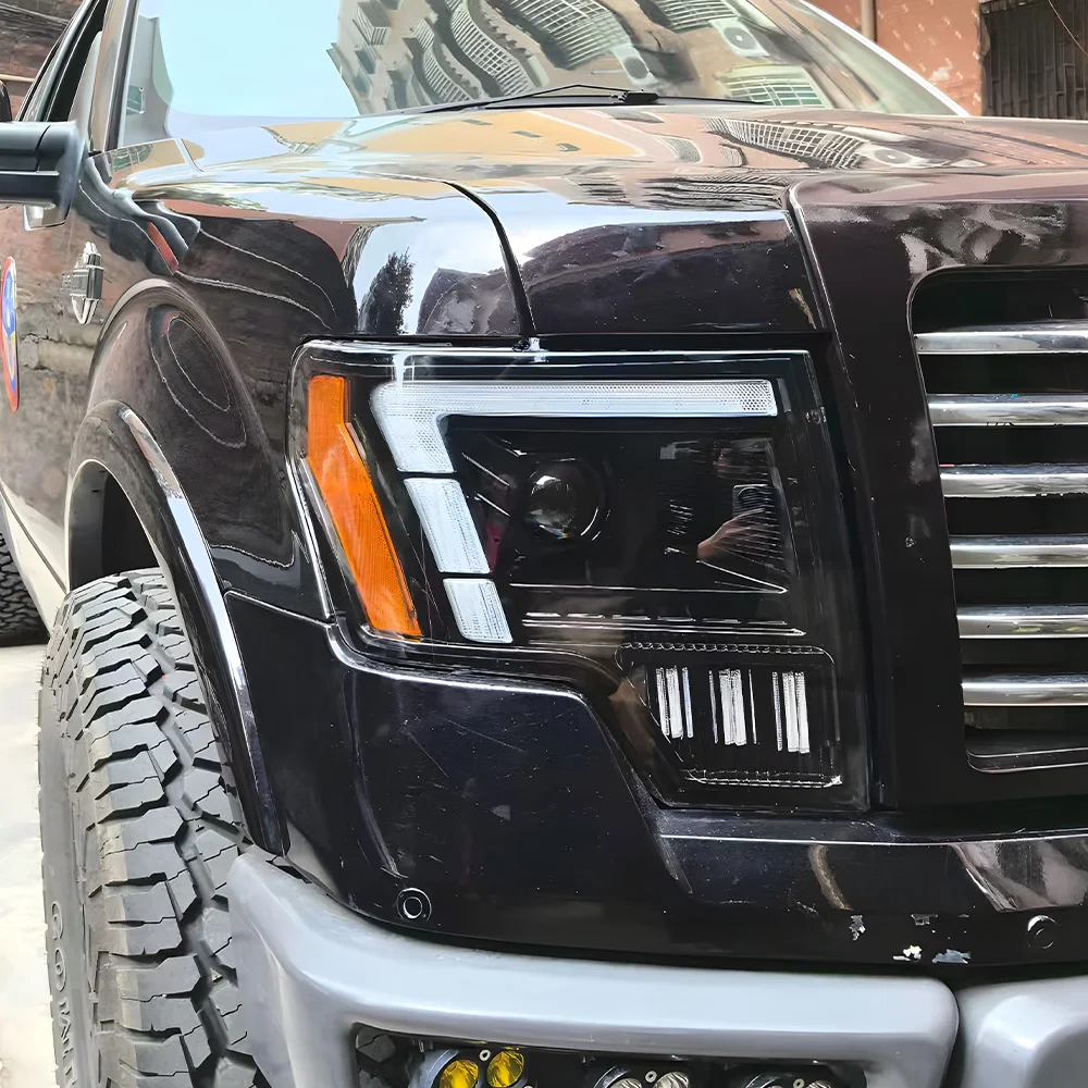 

Car Front Lamps For Ford Raptor F150 2009-2014 LED Auto Headlights Assembly Upgrade Bifocal Projector Lens Tool Accessories