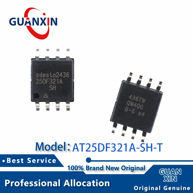 100% nueva electrónica AT25DF321A-SH-T SOIC-8 marcado 25DF321A SH AT25DF321