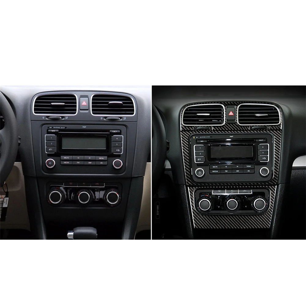 Car imitation Carbon Fiber Stickers For Volkswagen Golf 6 MK6 GTI 2008 2009 2010 2011 2012 Car Interior Parts view 3