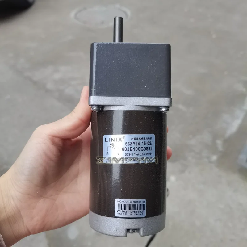 Permanent Magnet DC Reduction Motor 63ZY24-15/60JB100G0832 DC 24V 15W Luxury Dining Table Motor
