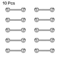 男性と女性のためのステンレス鋼のイヤリング,丸いボールのピアスジュエリー,ヒップホップスタイル,3mm, 4mm, 5mm, 10個