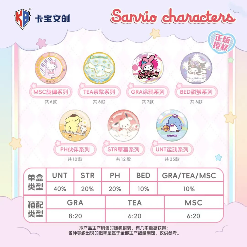 جديد حقيقي كاباو سانريو أنيمي الطرفية الكرتون طالب شارة الإبداعية شخصية عيد الميلاد دبابيس لحقيبة قلادة الهدايا