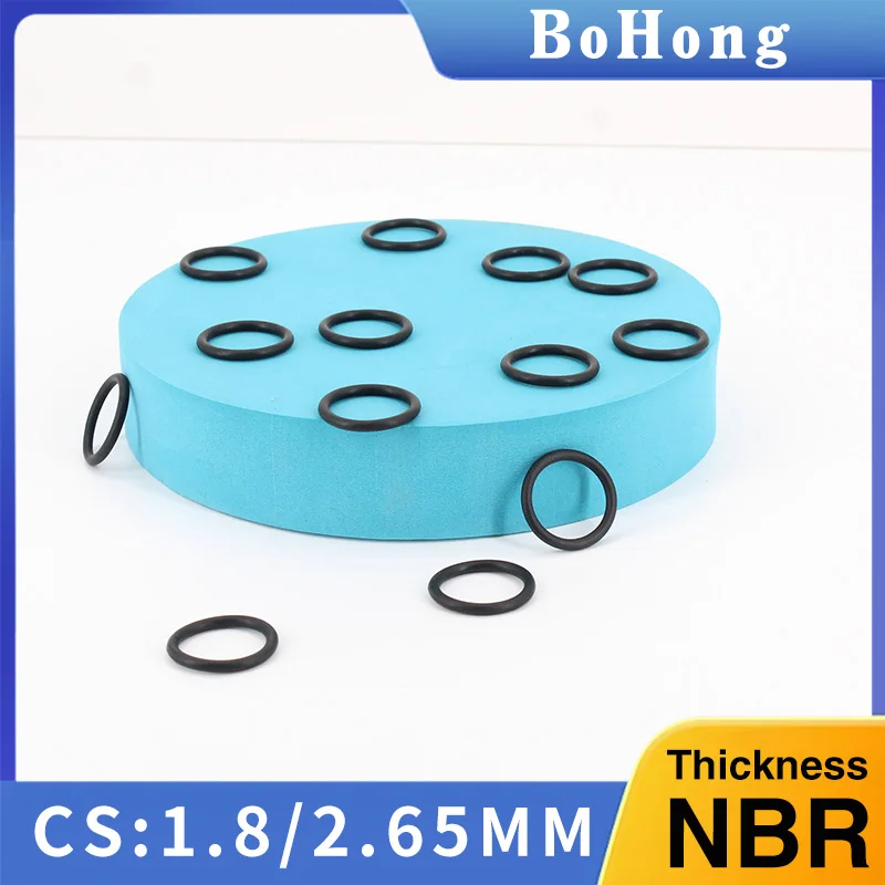 CS1.8/2.65mm NBR O-ing Sealing Ring Nitrile Rubber Ring Oil - Resistant Wear Resistant Gasket Thicknes Complete In Size