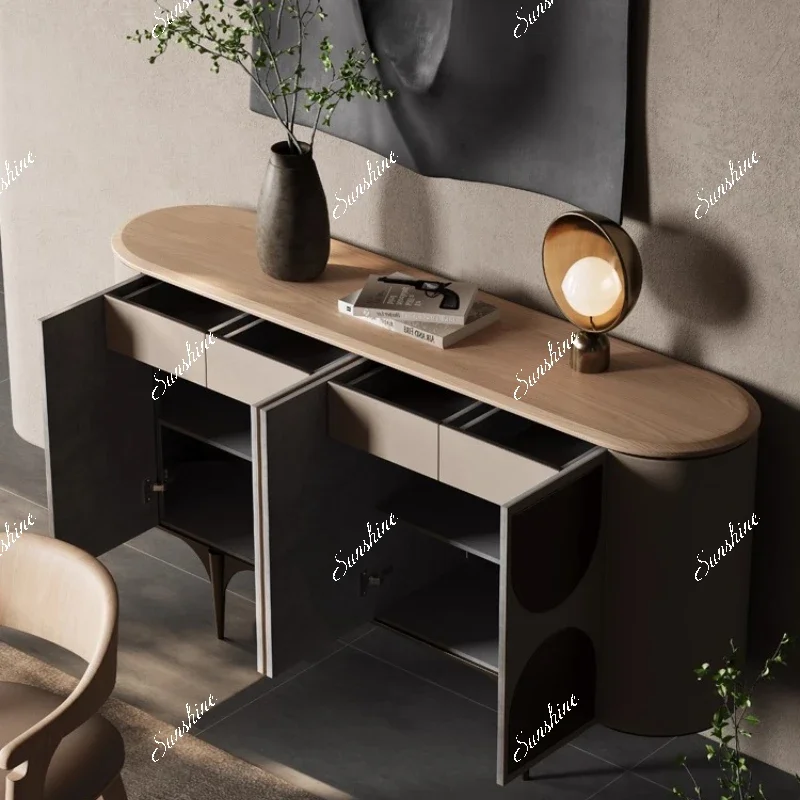 

TTItalian style, light luxury and minimalist side cabinet, living room entrance cabinet opposite the door