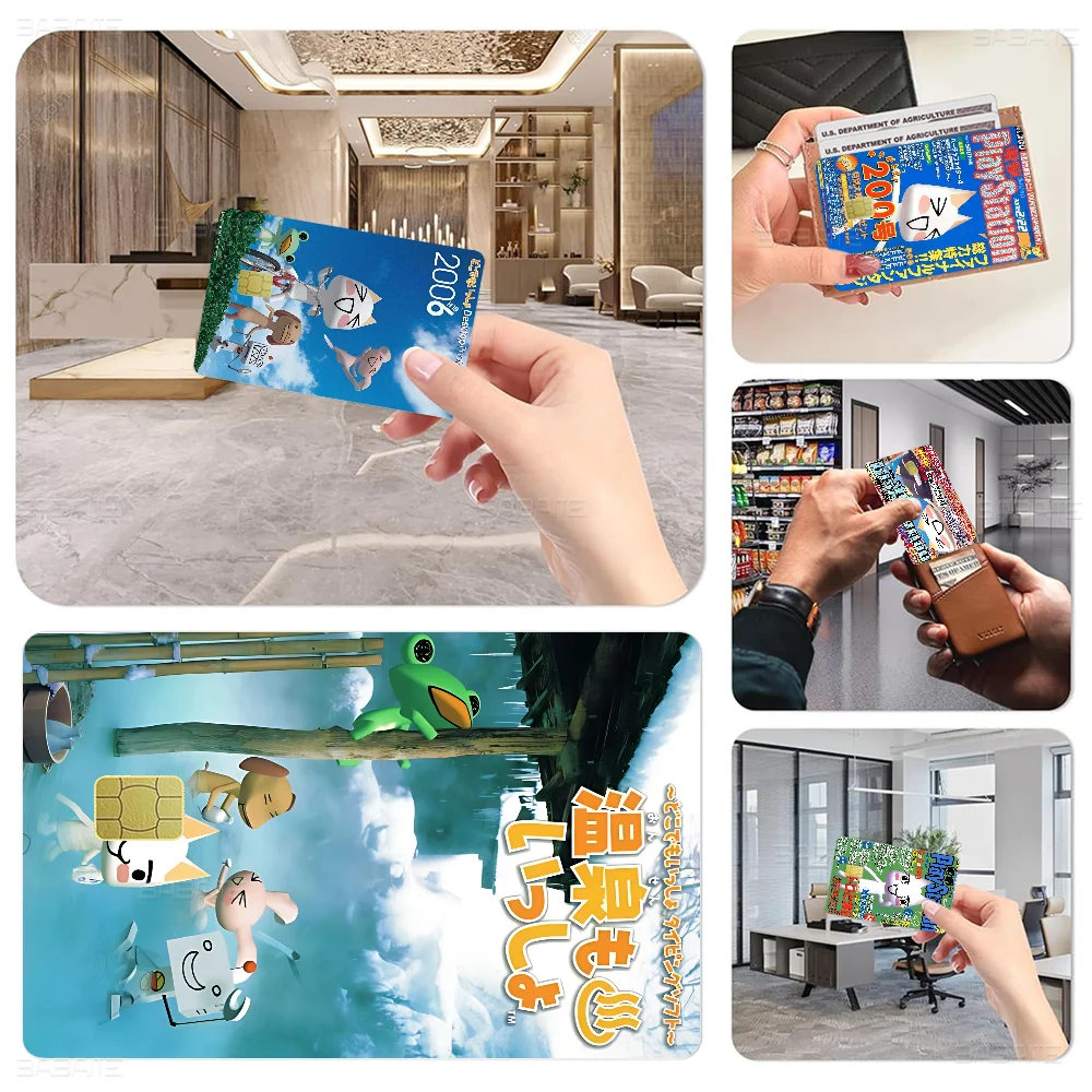 Babaite Inoue Toro แมวน่ารักอะนิเมะหนุ่ม Creidt การ์ดเดบิตสติกเกอร์ฟิล์มด้านหน้าเทปสําหรับชิปขนาดใหญ่ขนาดเล็กไม่มีชิป