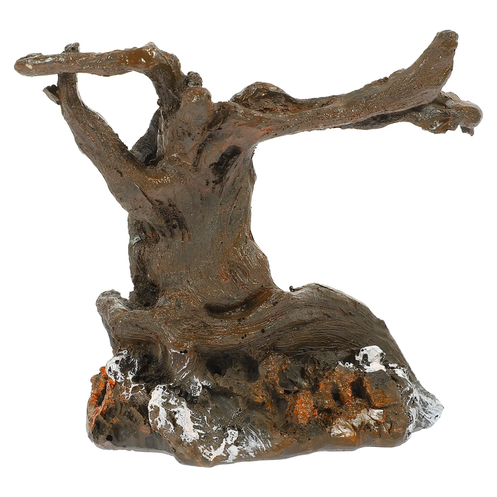 

Simulated Fallen Wood Roots Ornament Driftwood Aquarium Resin Fish Tank Tree Trunk Decor Lifelike Craft Non Fading Color Pet