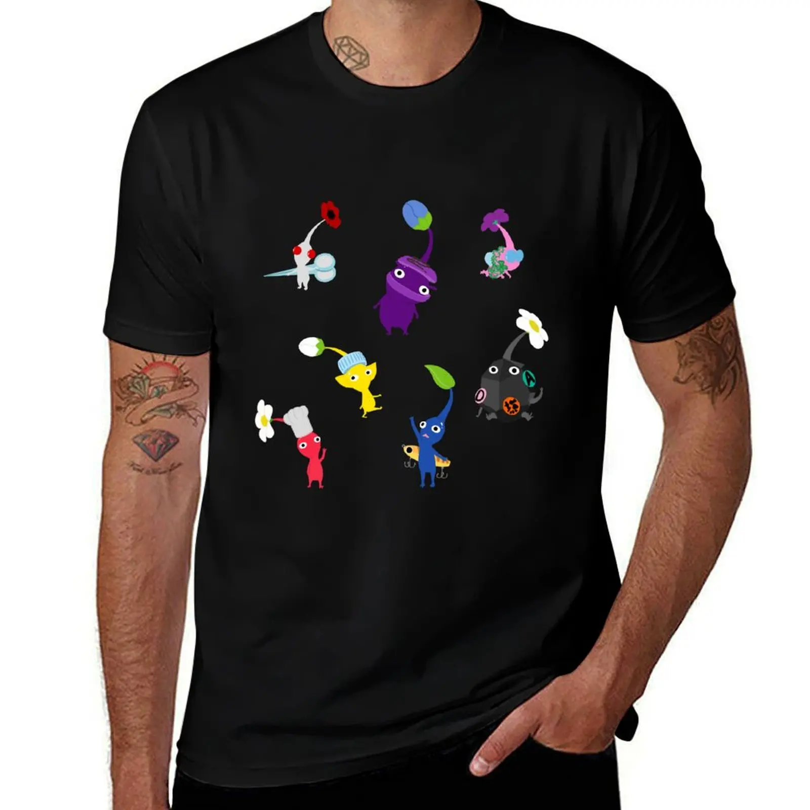 Decor Pikmin T-Shirt Athletic Quick Dry for Men T-Shirt