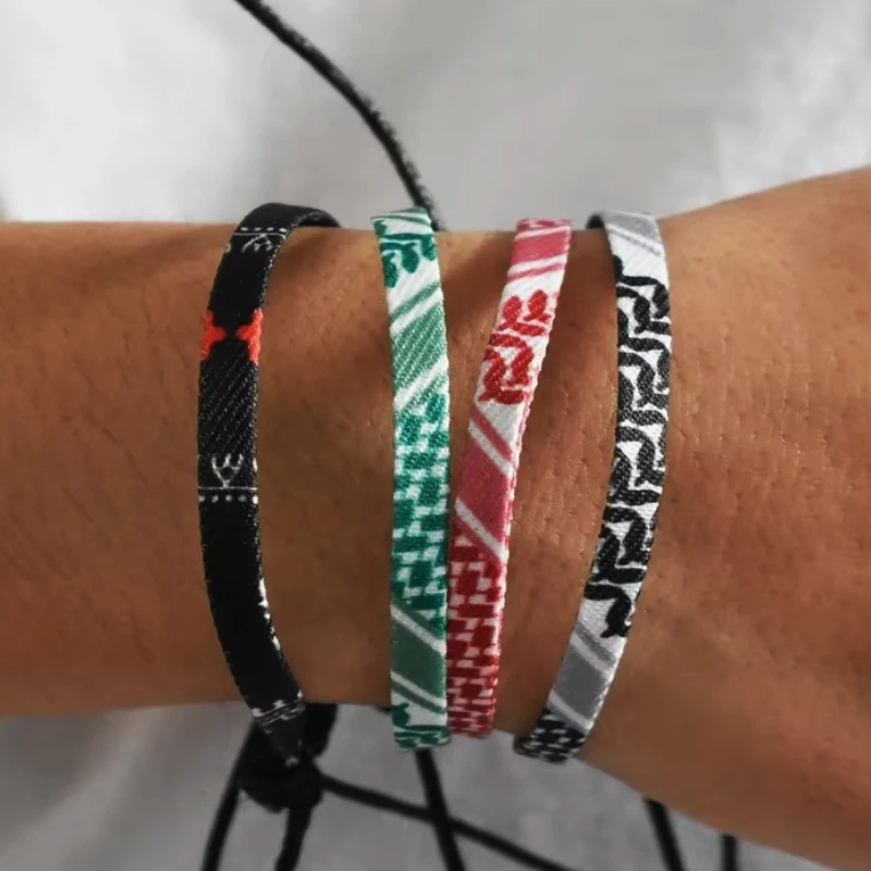 المألوف العربية نمط هندسي البولكا نقطة متعدد الألوان المنسوجة يدويا سوار للرجال والنساء رقيقة مجوهرات اكسسوارات هدايا