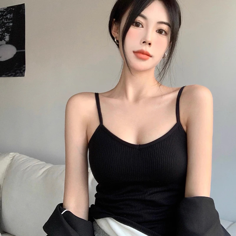 Women's Winter Soft Thermal Underwear Sexy Elasticity Sleeveless Top Solid Warm Casual Thin Velvet Slim T-shirt Basic Tank Tops