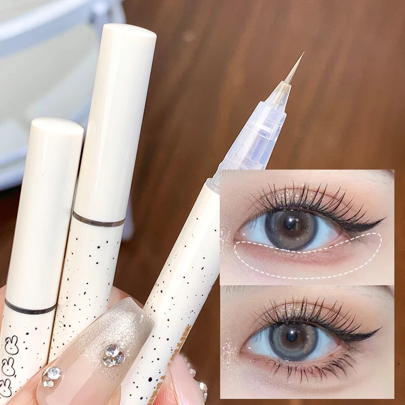 Wasserdichter flüssiger Eyeliner liegender Seidenraupen stift schnell trocknender glatter Eyeliner langer letzter unterer Wimpern stift koreanische Make-up-Kosmetik